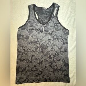 Gymshark Charcoal Gray Adapt Camo Seamless Racerback Tank